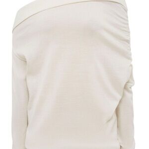 Reiss Grace Off-Shoulder Knit Top in Cream